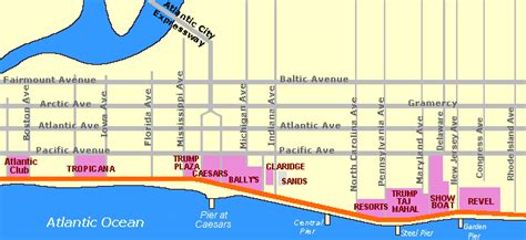 atlantic city casinos map|Atlantic City Boardwalk Map of Hotels & Casinos.
